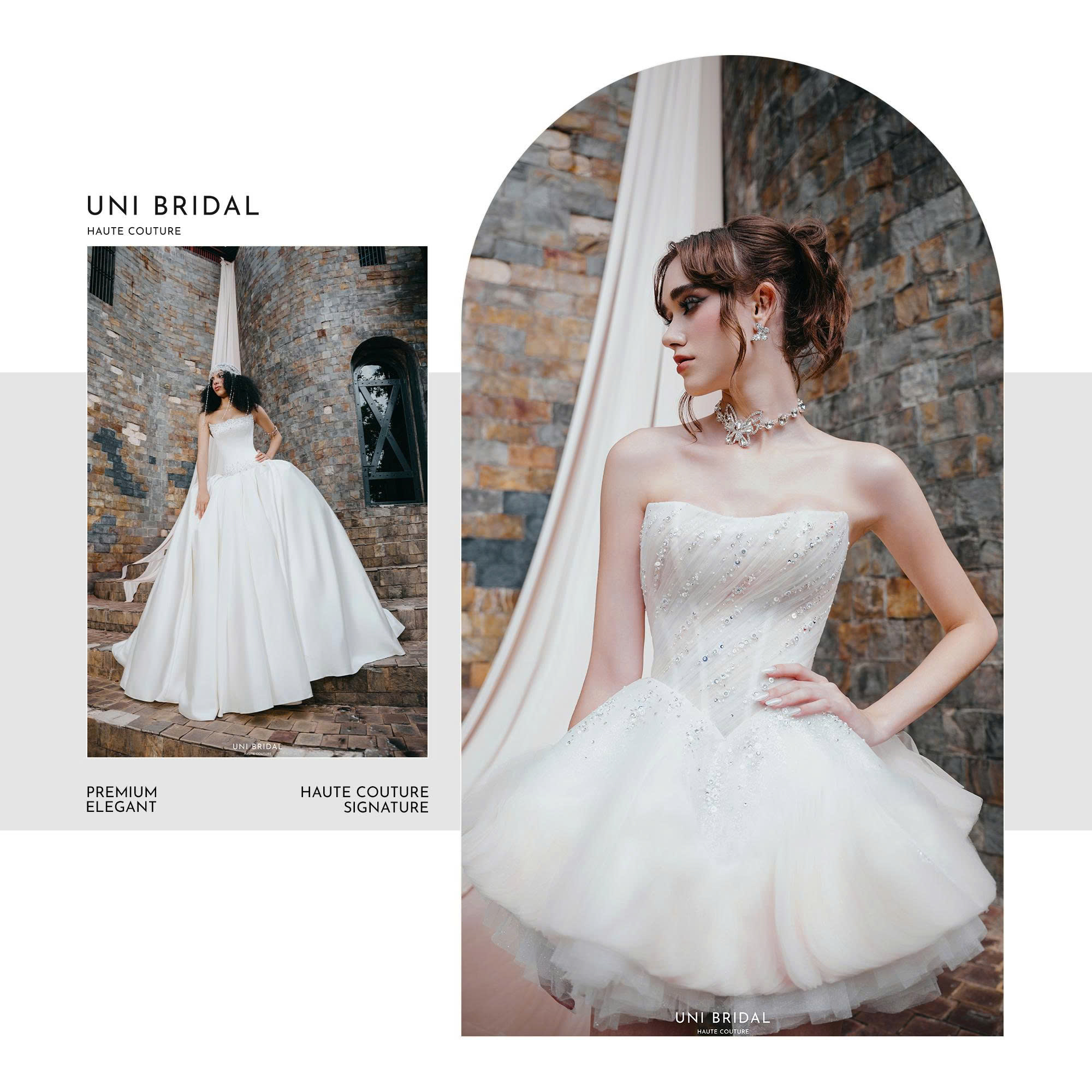 "Cặp bài trùng" ball-gown và mini skirt