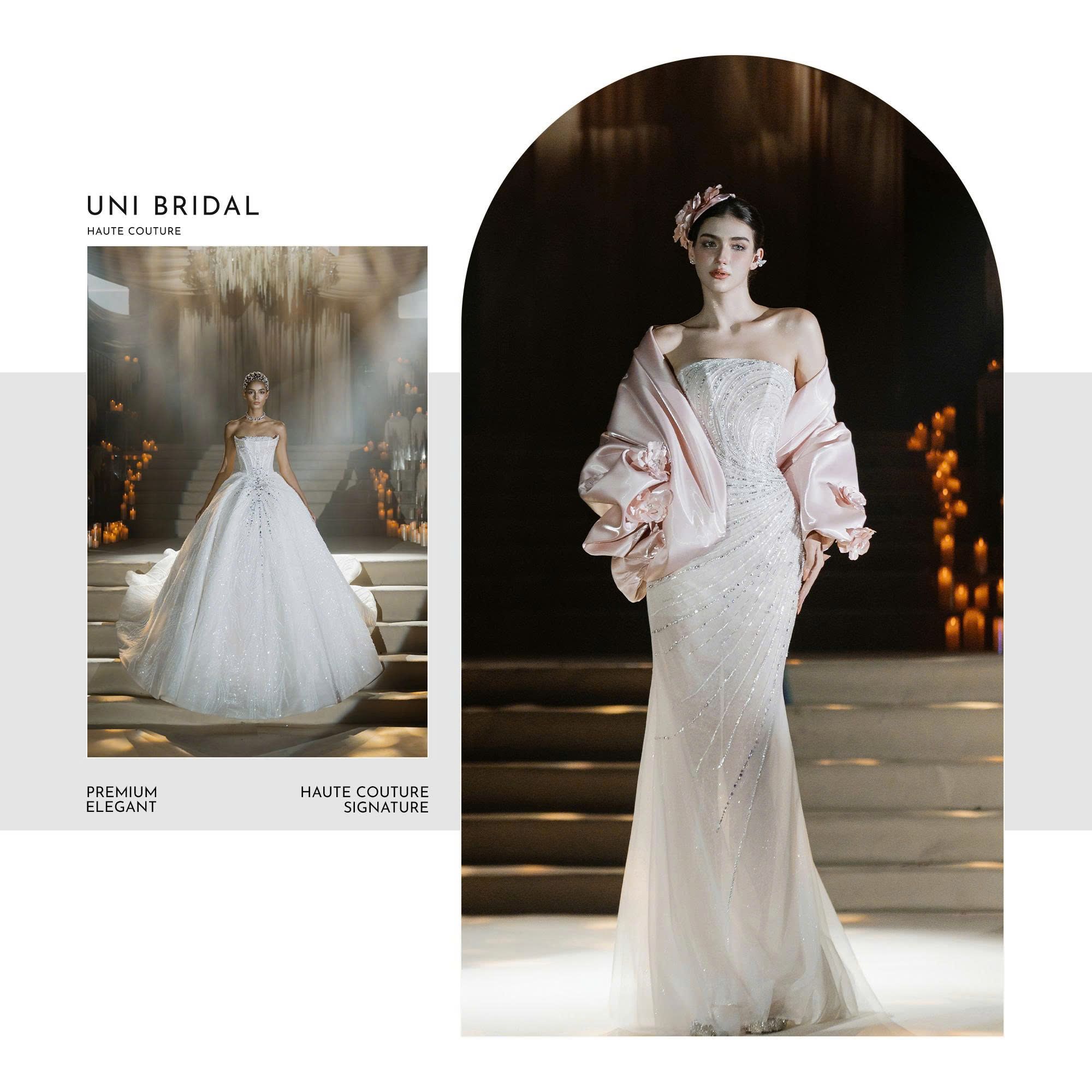 "Cặp bài trùng" váy cưới sequin
