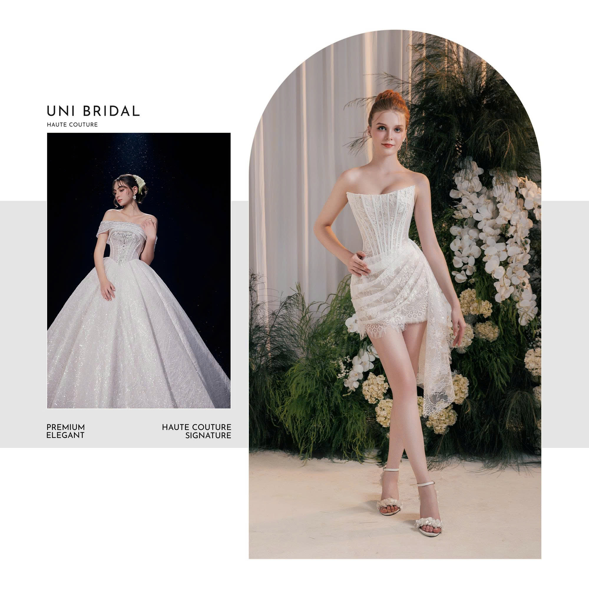 "Cặp bài trùng" ball-gown và mini skirt