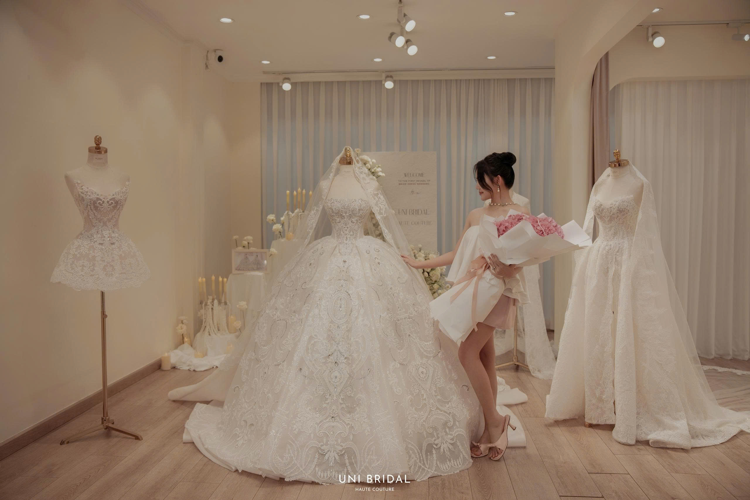 Nàng dâu Huỳnh Giao cùng những thiết kế từ Uni Bridal