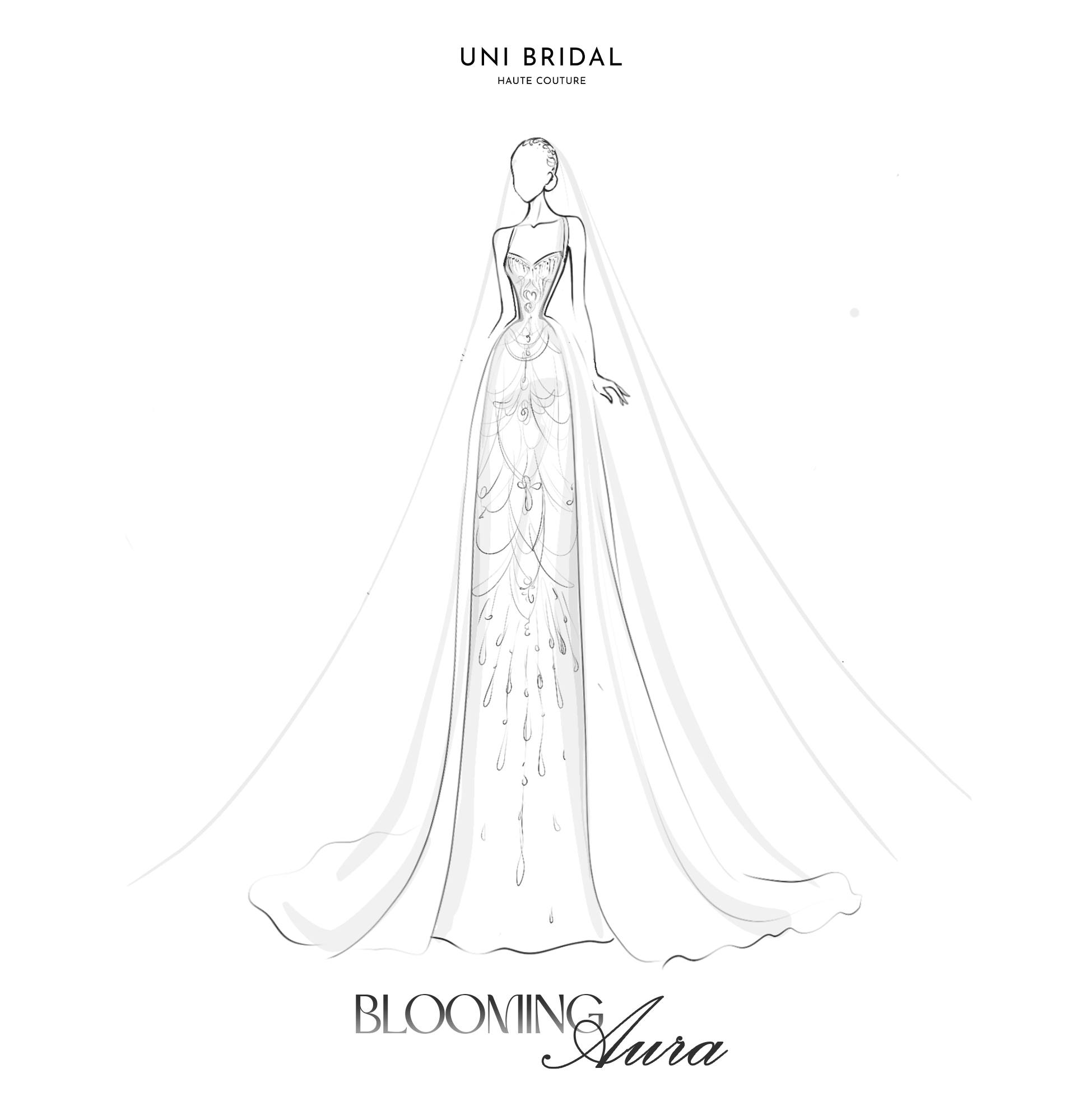 Một trong những thiết kế trong bộ sưu tập “Blooming Aura”