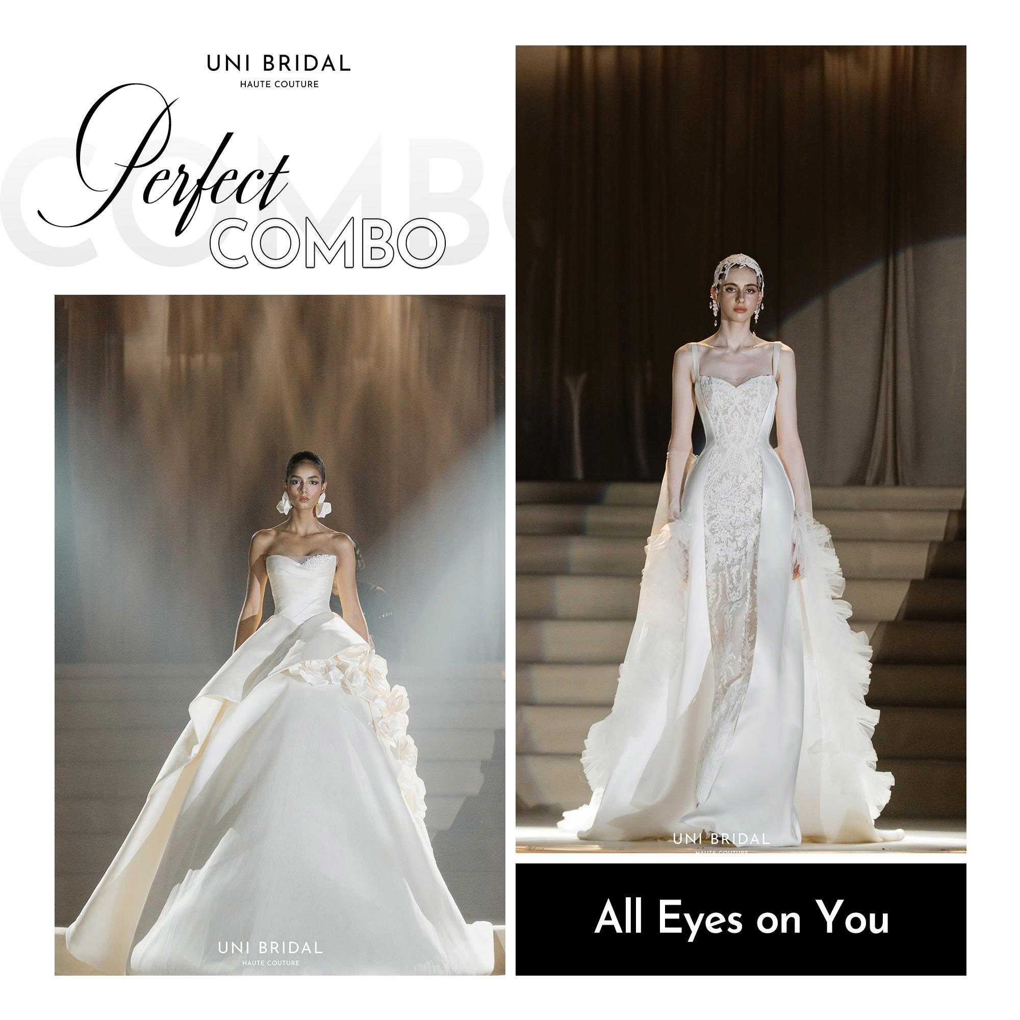 Tỏa sáng cùng nàng dâu cùng combo váy cưới satin