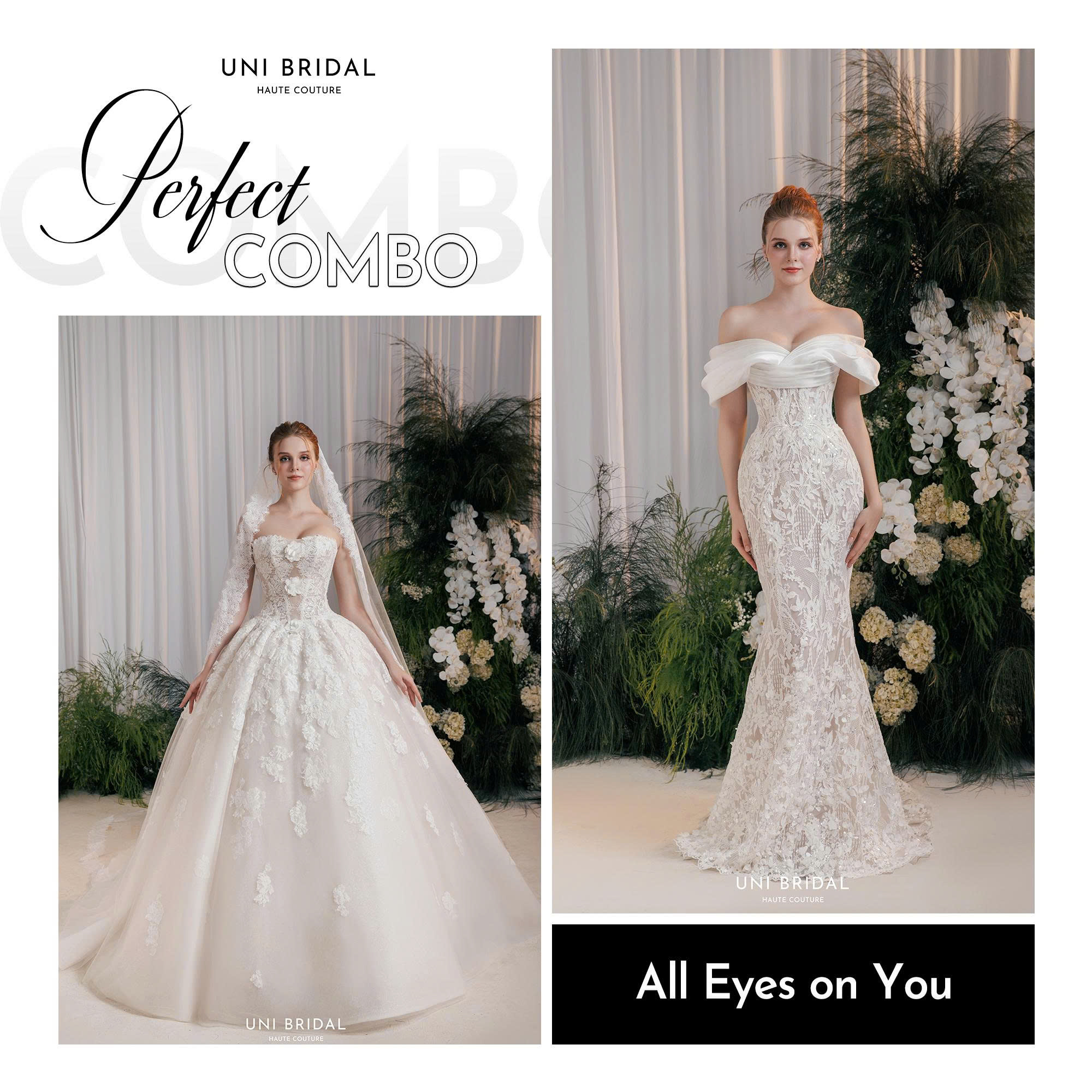 Combo váy cưới chất liệu ren hoa dành cho nàng dâu yêu thích sự nhẹ nhàng