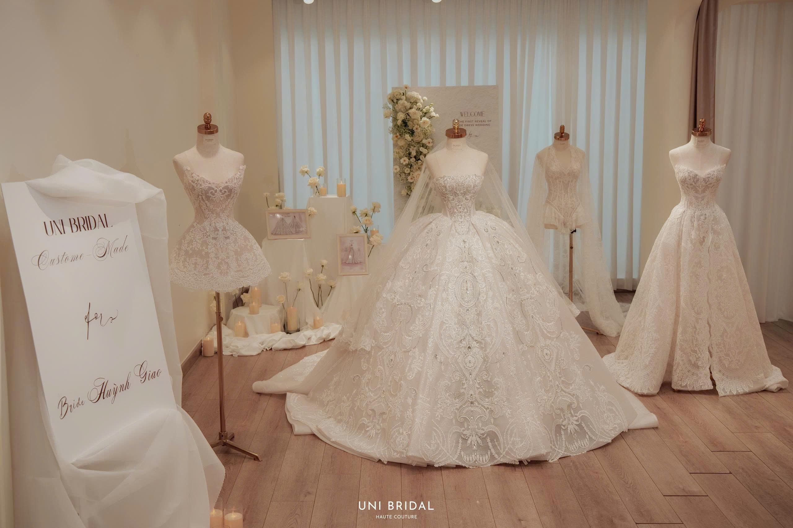 Nàng dâu không nên thử quá nhiều váy, tránh bị rối, khó lựa chọn.