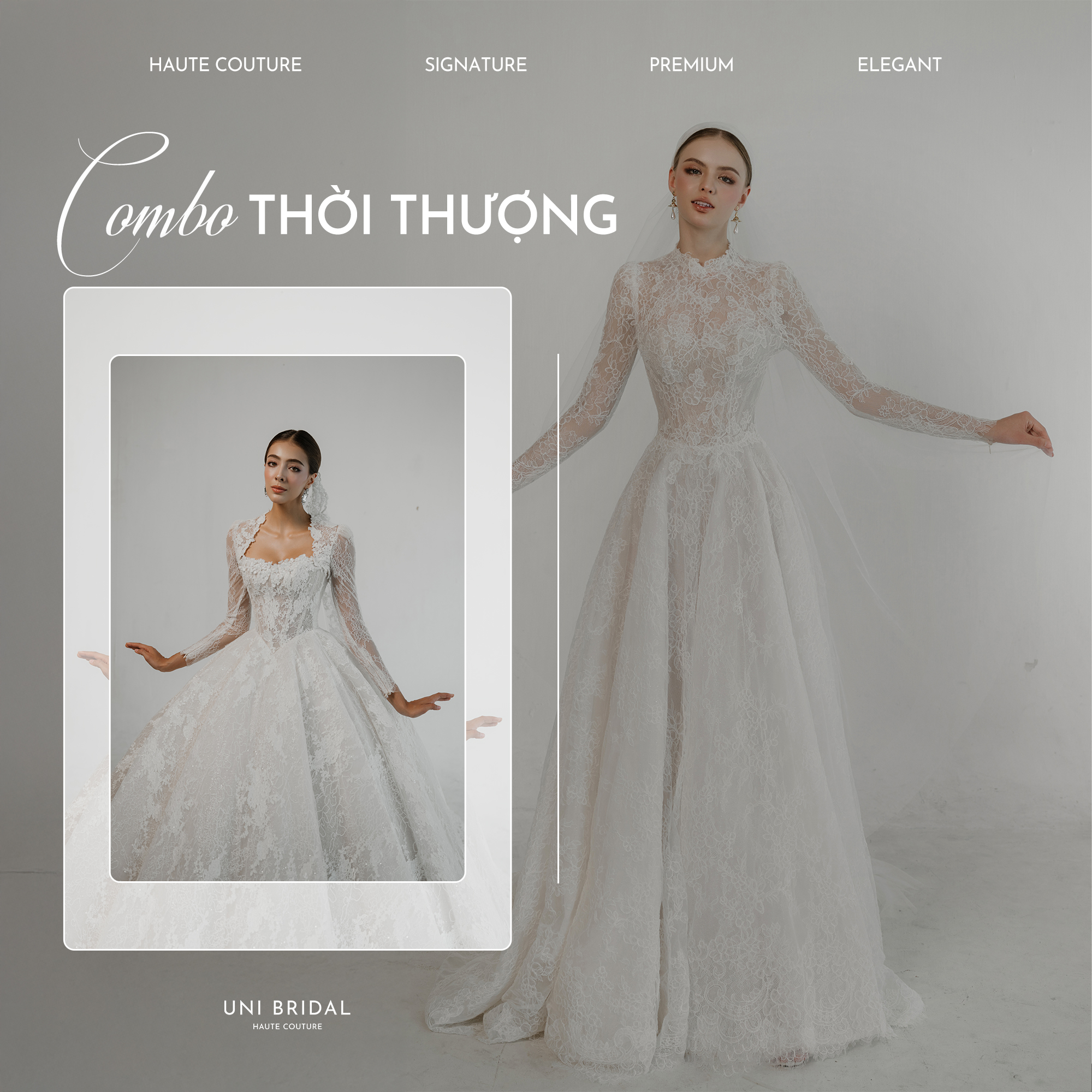 Combo Váy cưới Combo váy cưới giúp nàng dâu luôn sở hữu diện mạo hoàn hảo