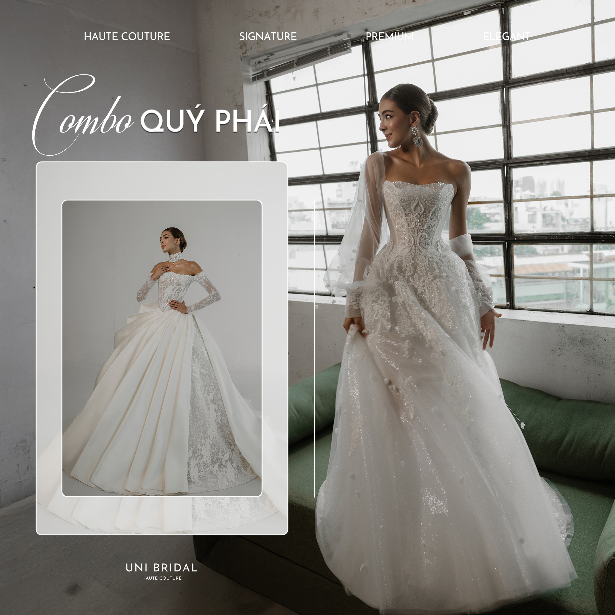 Combo Thuê Váy cưới Combo váy cưới thiết kế sang trọng, hợp xu hướng