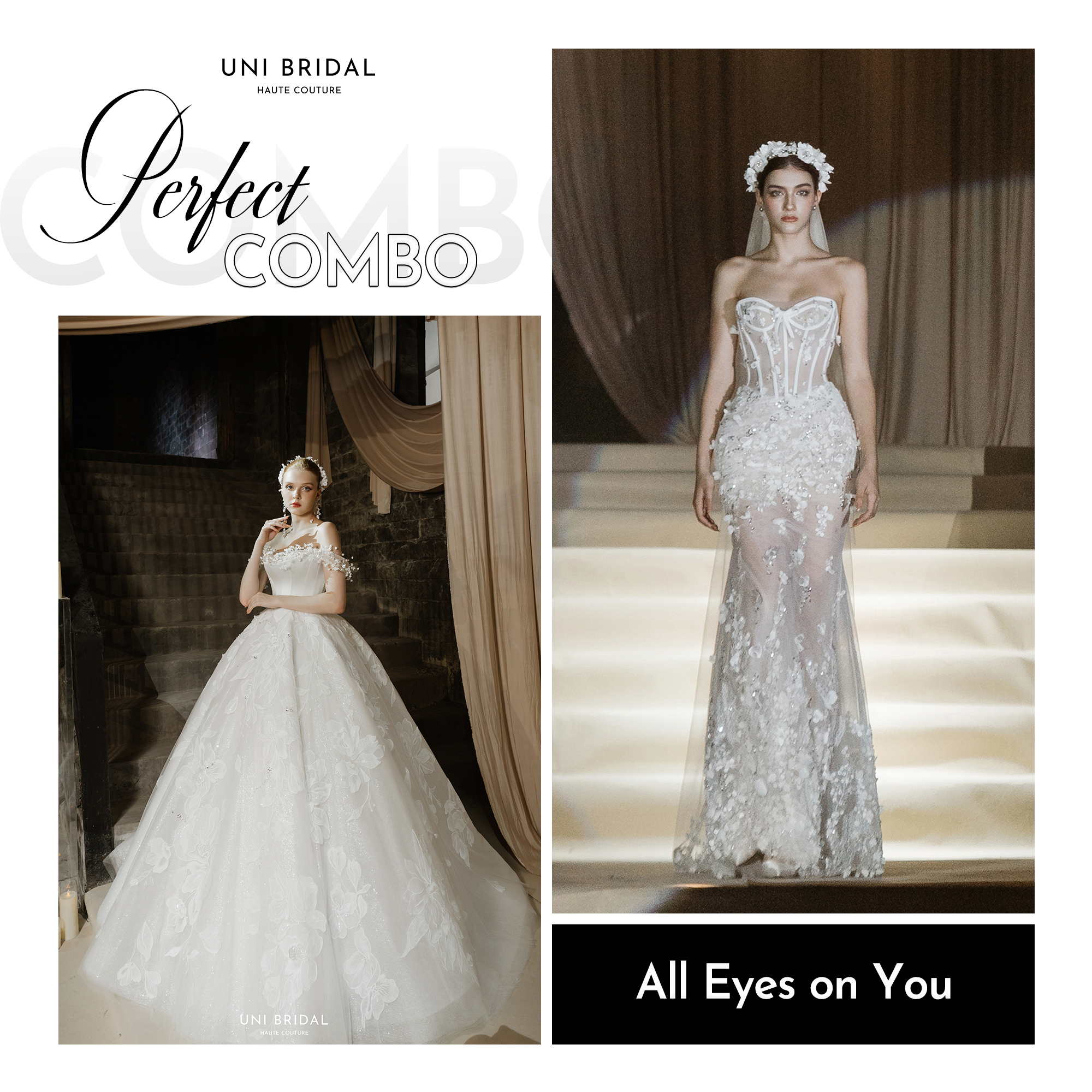 Mỗi thiết kế váy cưới đều tôn vinh vẻ đẹp riêng của nàng