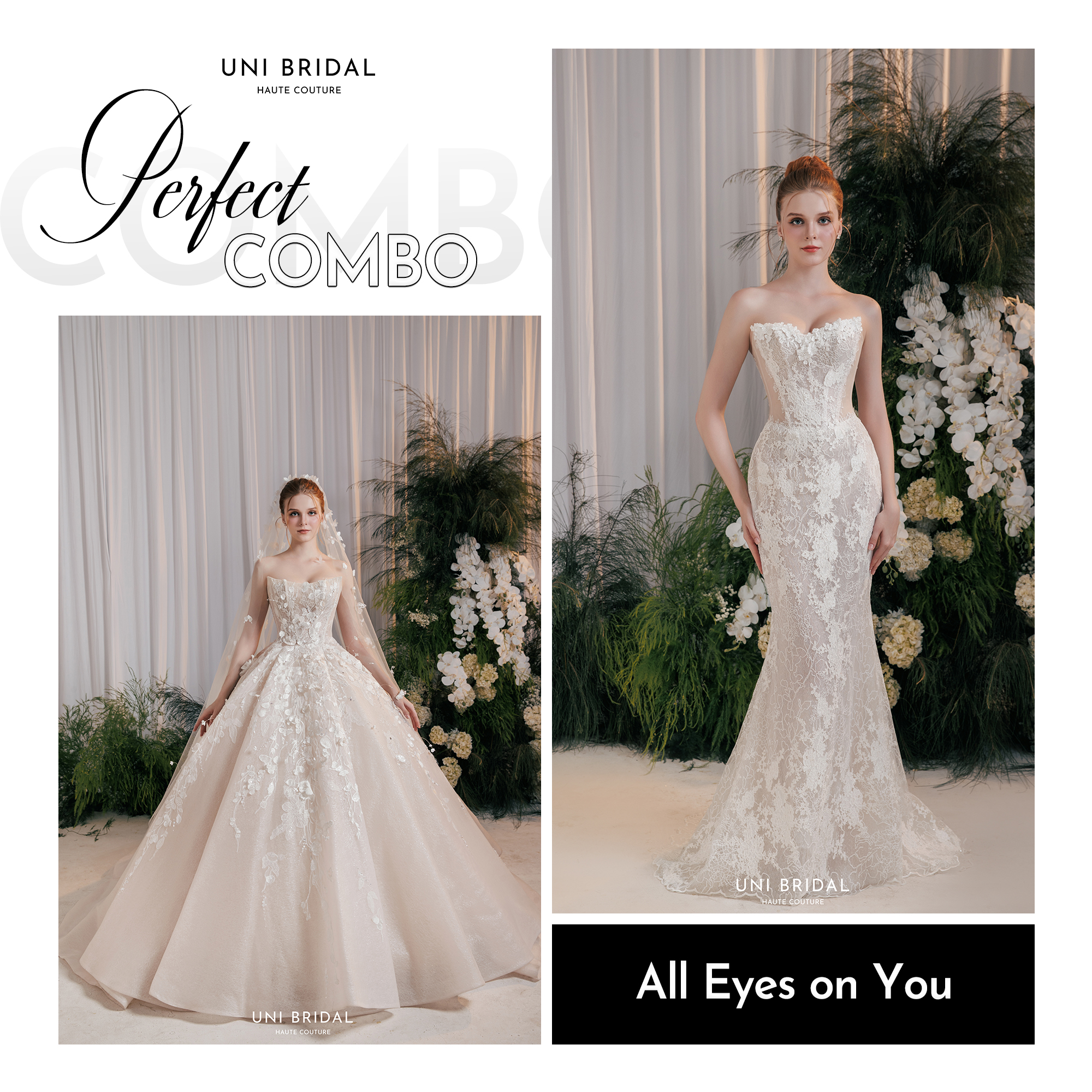 Combo váy cưới giúp nàng tự tin tỏa sáng trong từng khoảnh khắc