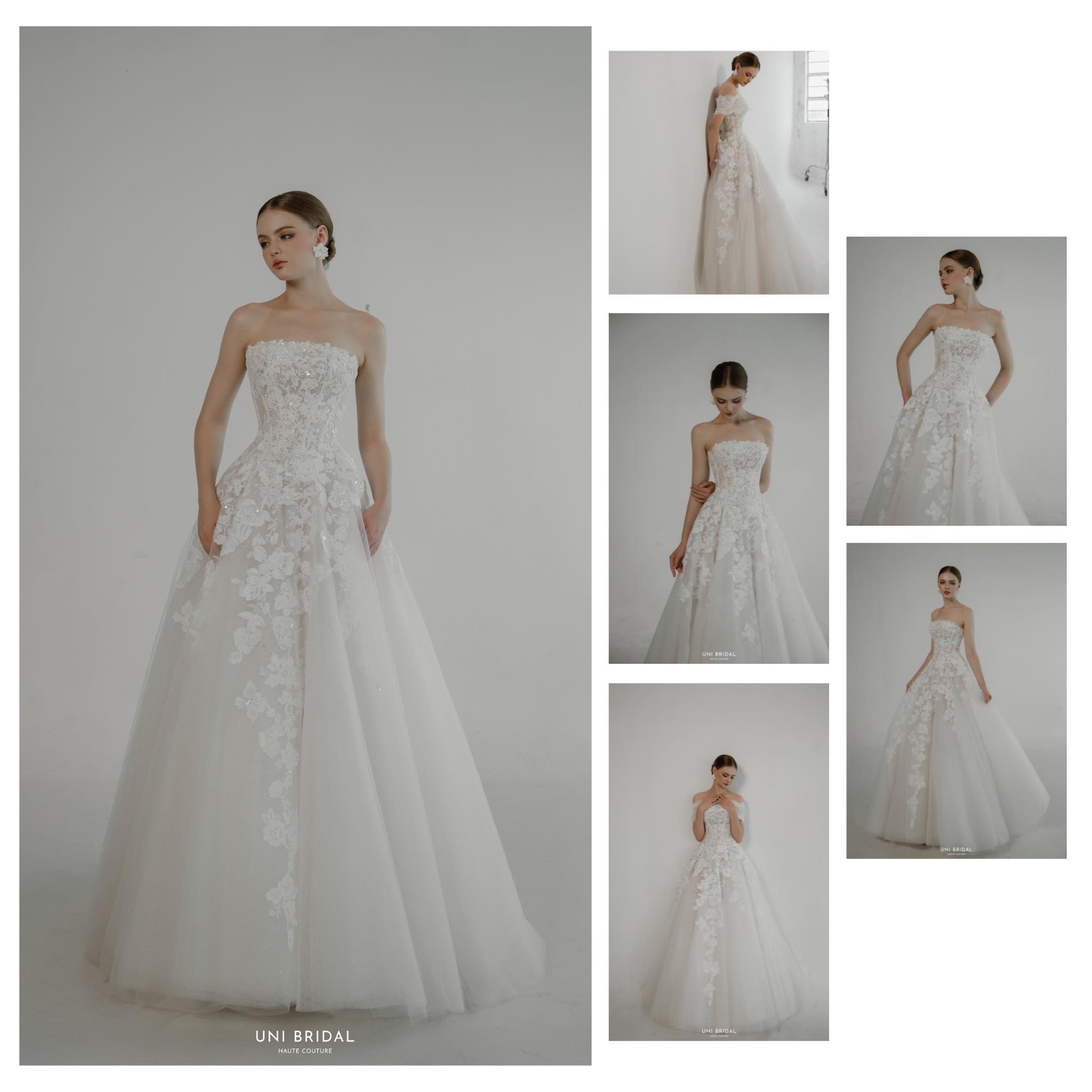 Thiết kế váy cưới dáng chữ A phù hợp cho những nàng dâu nhỏ nhắn